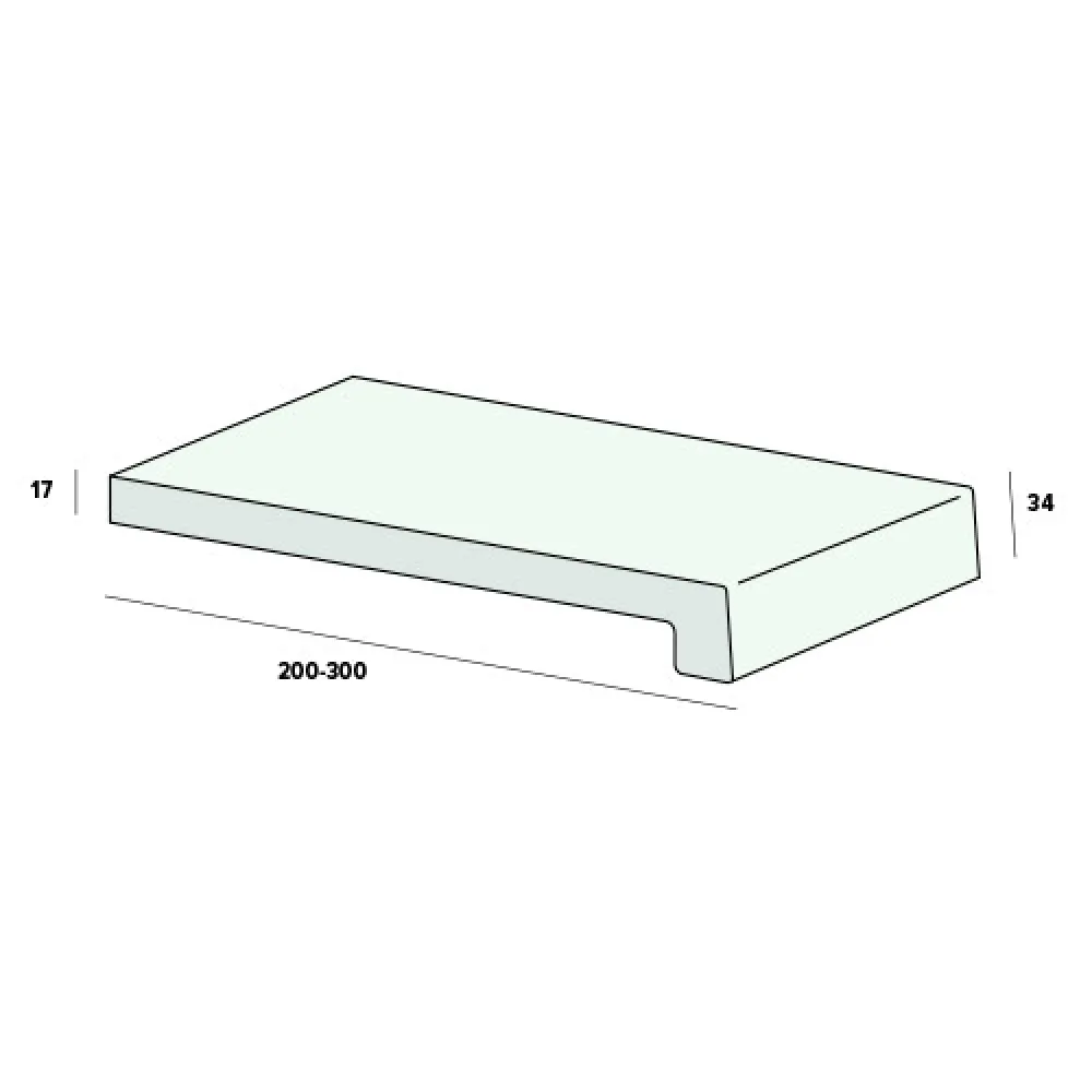 Werzalit Vensterbank 250mm (7291)