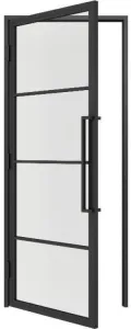 Stalen scharnierdeur 4 Vlaks + Kozijn