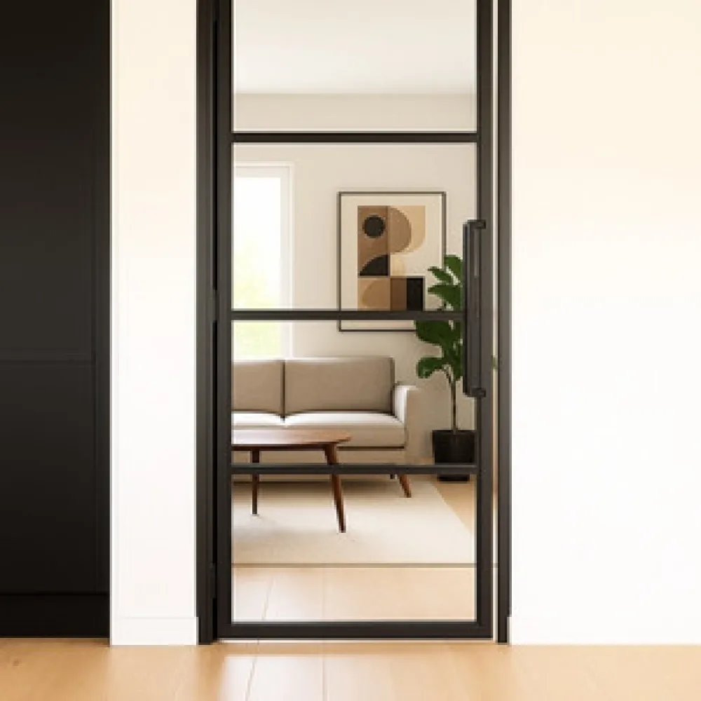 Stalen scharnierdeur 4 Vlaks + Kozijn