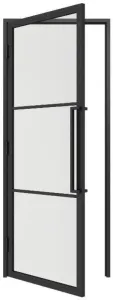 Stalen scharnierdeur 3 Vlaks + Kozijn