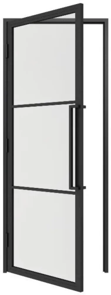 Stalen scharnierdeur 3 Vlaks + Kozijn