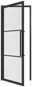Stalen scharnierdeur 3 Vlaks + Kozijn
