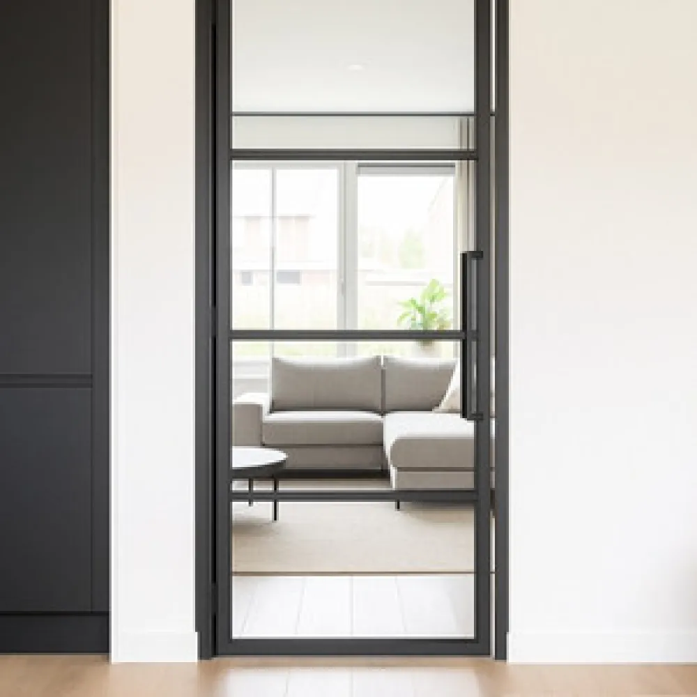 Stalen scharnierdeur 4 Vlaks + Kozijn