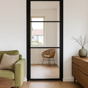 Stalen scharnierdeur 3 Vlaks + Kozijn