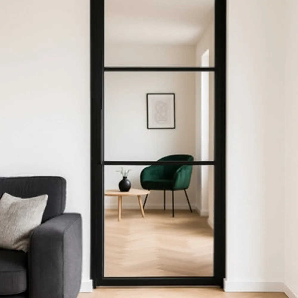 Stalen scharnierdeur 3 Vlaks + Kozijn