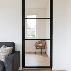 Stalen scharnierdeur 3 Vlaks + Kozijn