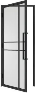 Stalen scharnierdeur 6 Vlaks + Kozijn