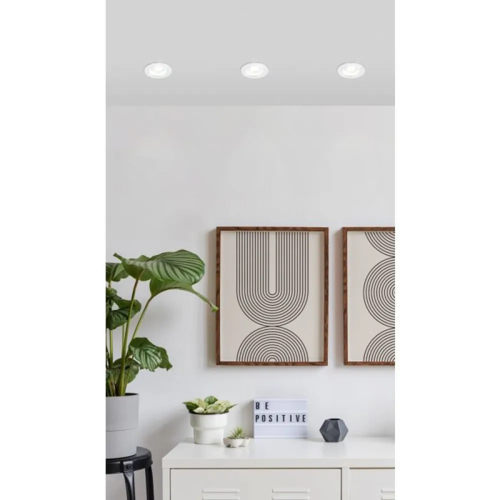 EGLO LED Inbouwspot SALABATE IP44 rond dimbaar vast wit