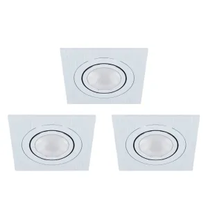 EGLO LED Inbouw set 3-L AREITIO 4-kant Kantelbaar aluminium