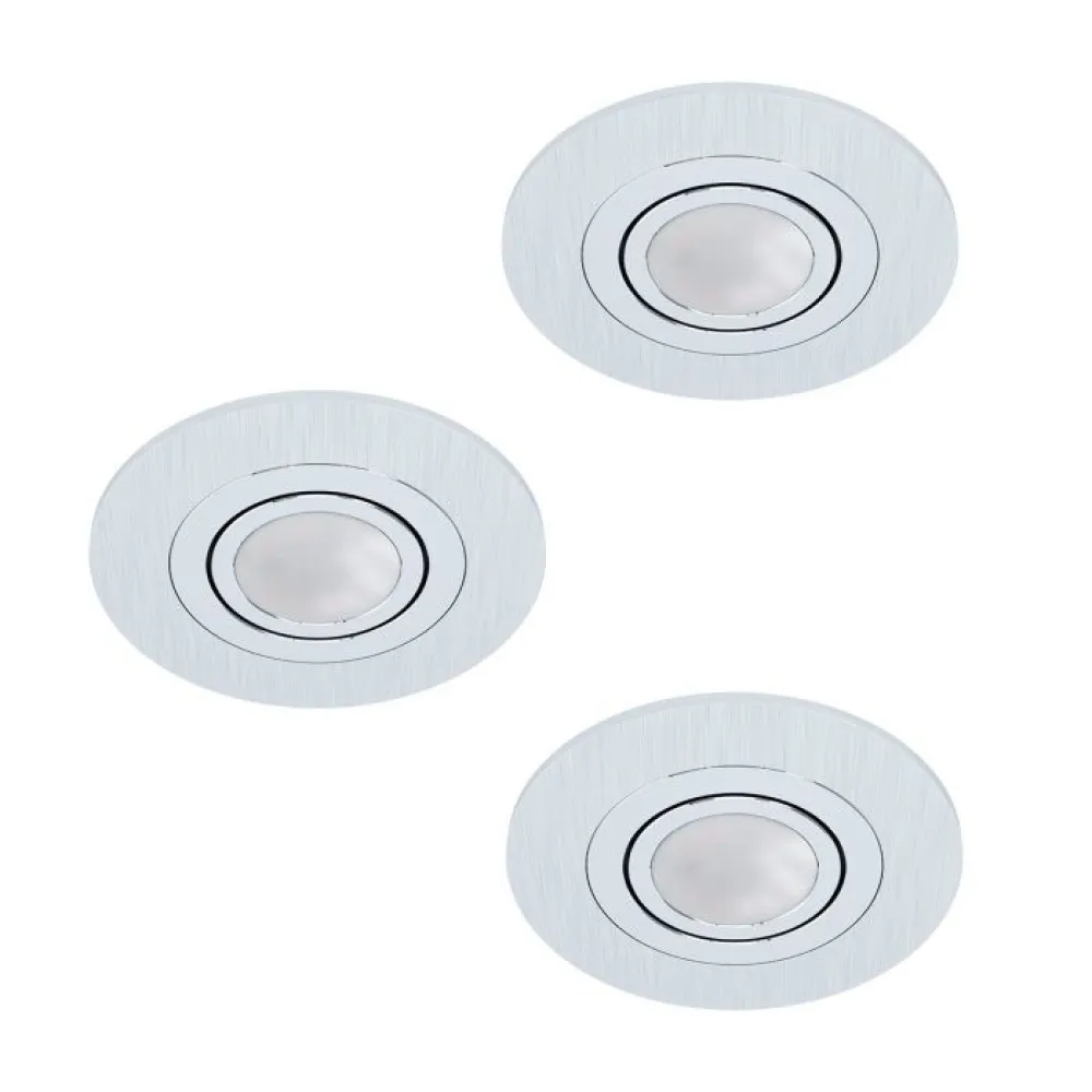 EGLO LED Inbouw set 3-L AREITIO rond Kantelbaar aluminium