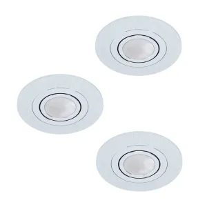 EGLO LED Inbouw set 3-L AREITIO rond Kantelbaar aluminium
