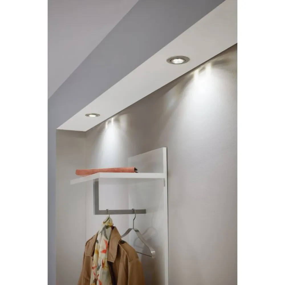 EGLO LED Inbouw set 3-L TEDO GU10 kantelbaar stepdimming nikkel mat