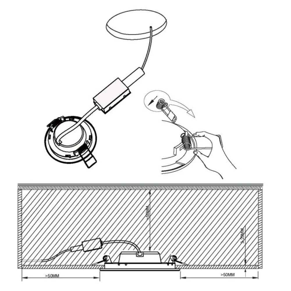 EGLO LED Inbouwspot FUEVA diam 117mm nikkel mat