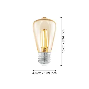 Lichtbron AMBER E27 ST48 270LM 2200K