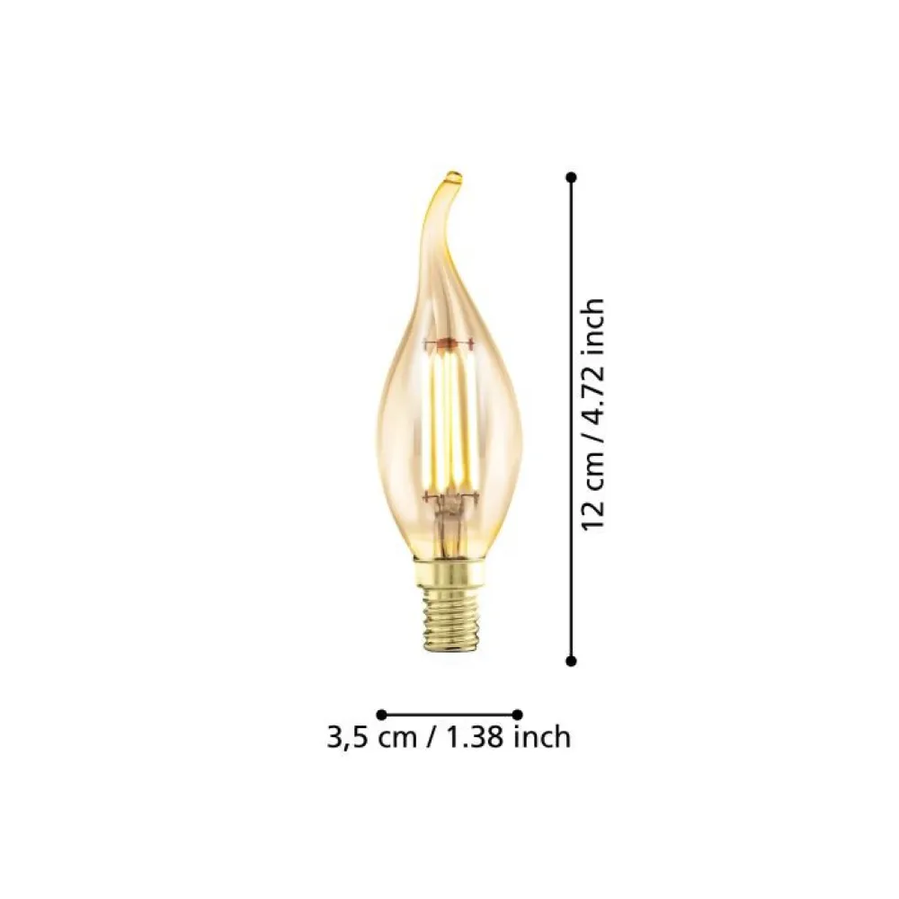 Lichtbron GOLDEN AGE E14 TIPKAARS 300LM 1700K Dimbaar