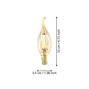 Lichtbron GOLDEN AGE E14 TIPKAARS 300LM 1700K Dimbaar
