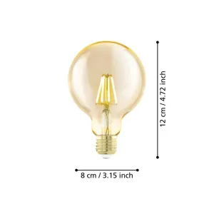 Lichtbron GOLDEN AGE E27 G80 300LM 1700K Dimbaar