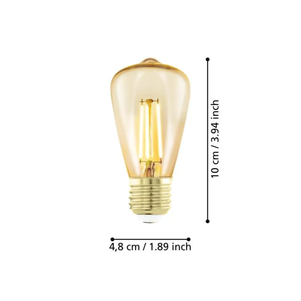 Lichtbron GOLDEN AGE E27 ST48 300LM 1700K Dimbaar