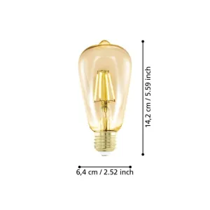 Lichtbron GOLDEN AGE E27 ST64 300LM 1700K Dimbaar