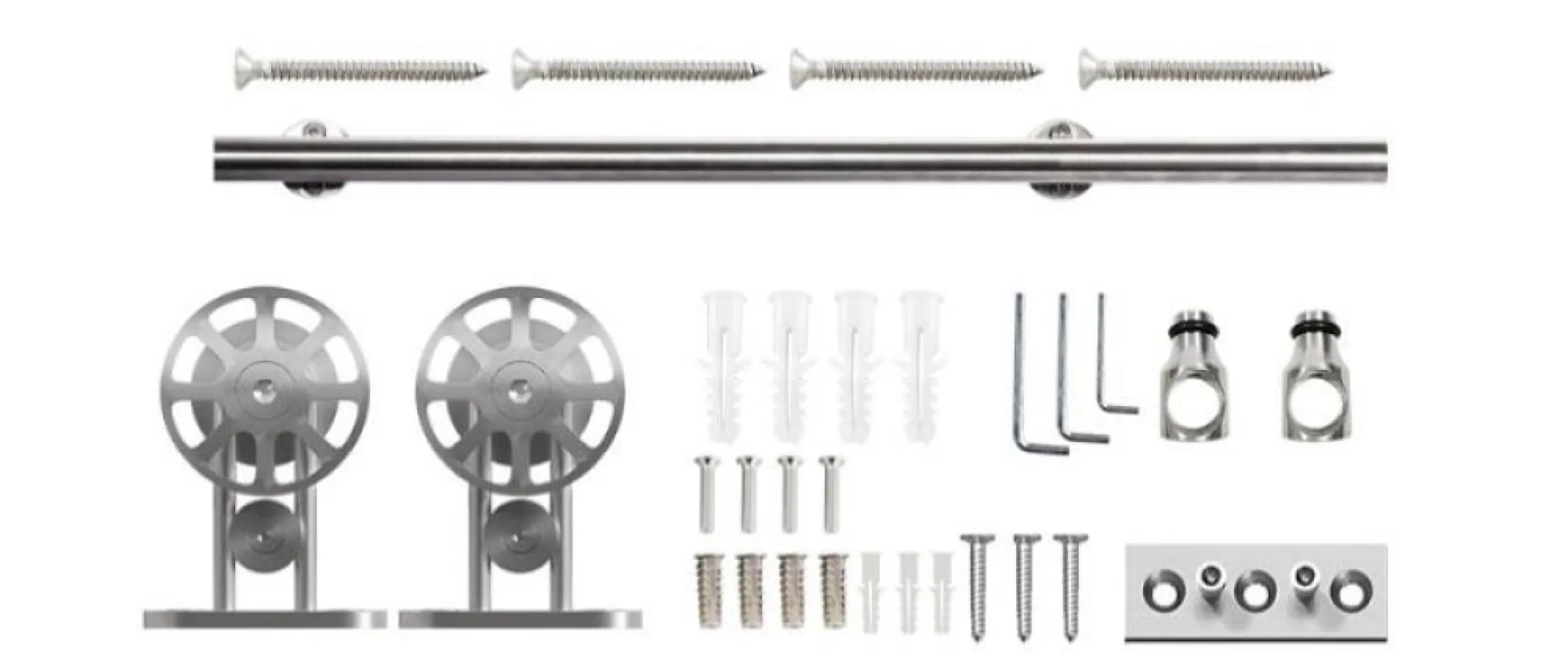 Stalen schuifdeursystemen Systeem Spaak RVS SDS-HM3002