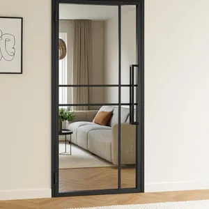 Stalen schuifdeur - 6 Vlaks Kruis - Helder glas