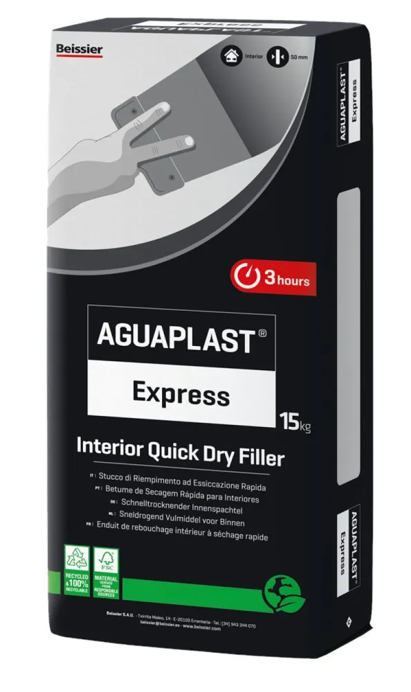 Aguaplast Express sneldrogend vulmiddel voor binnen doos 1 kg