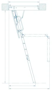 Keylite brandwerende zoldertrap