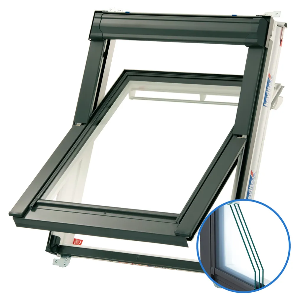 Keylite Dakraam WIT gelakt Premium driedubbel glas