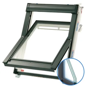 Keylite Dakraam WIT gelakt Premium driedubbel glas