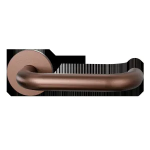 Deurkrukset Entree U-model op rond rozet Ø53mm Bronze blend