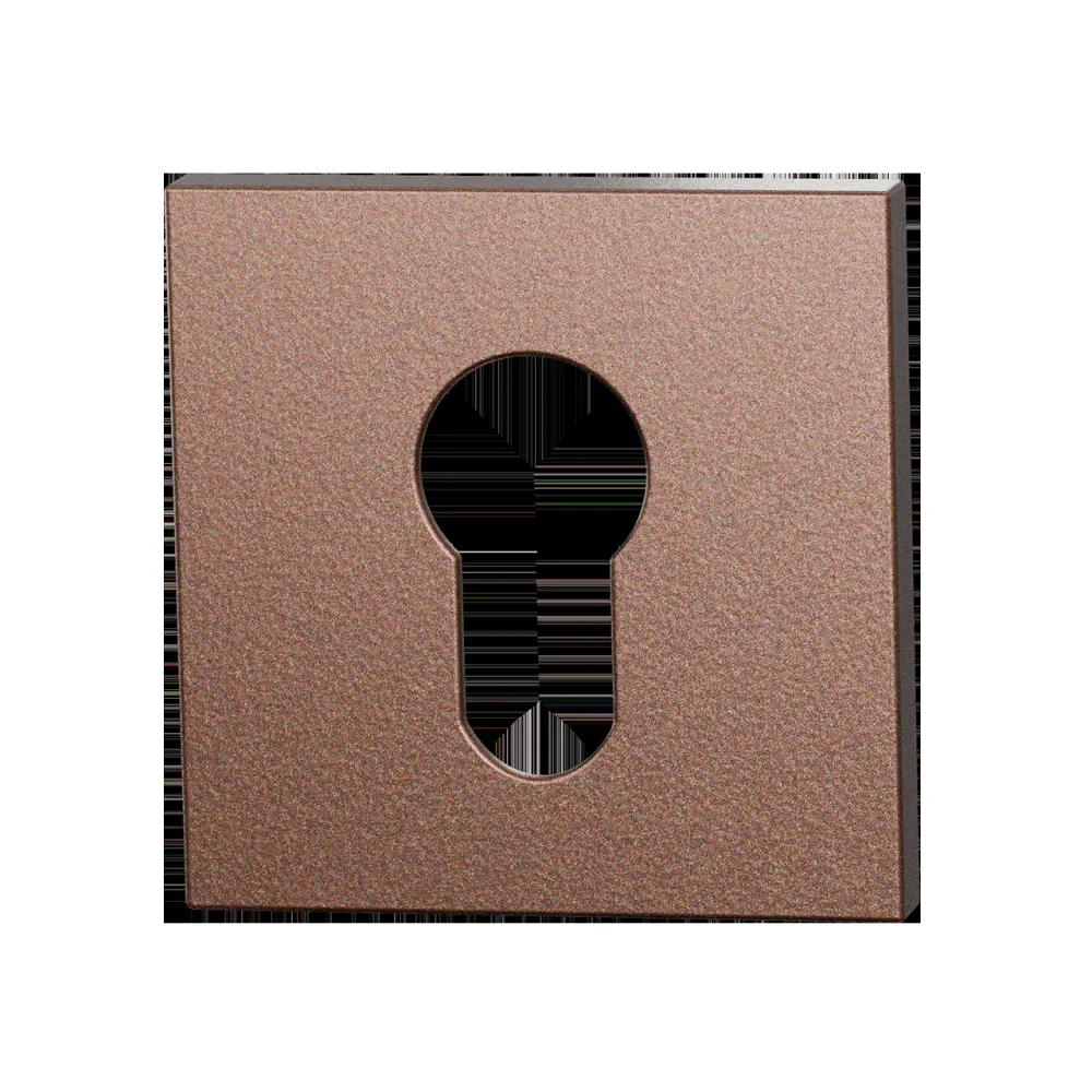 Set cilinderrozetten Entree vierkant 53x53mm Bronze blend