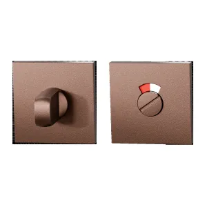 Toiletgarnituur Entree vierkant 53x53mm Bronze blend