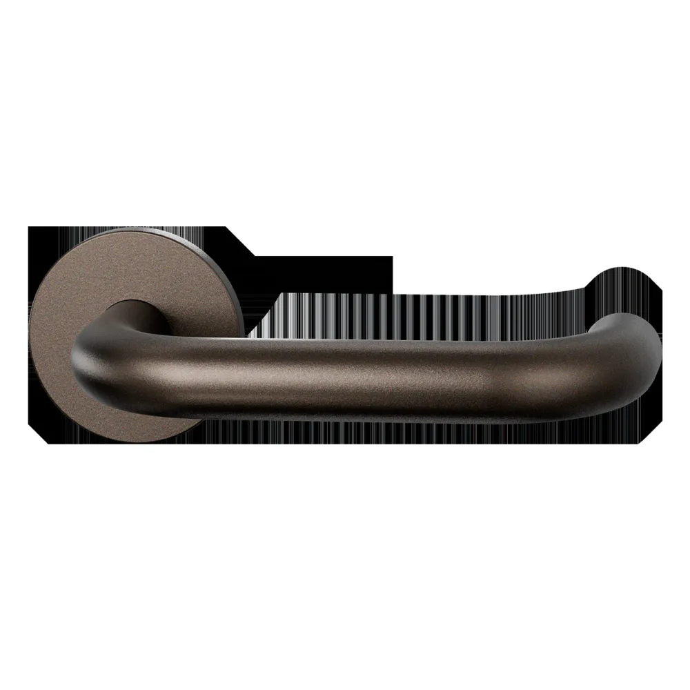 Deurkrukset Entree U-model op rond rozet Ø53mm Dark blend