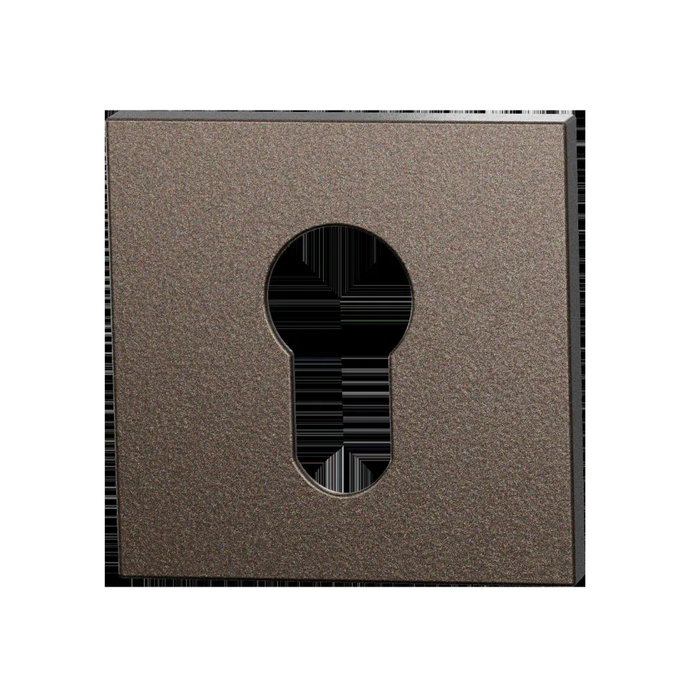 Set cilinderrozetten Entree vierkant 53x53mm Dark blend