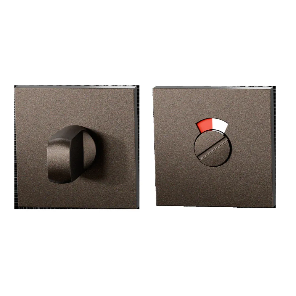 Toiletgarnituur Entree vierkant 53x53mm Dark blend