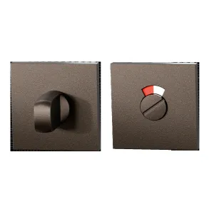 Toiletgarnituur Entree vierkant 53x53mm Dark blend