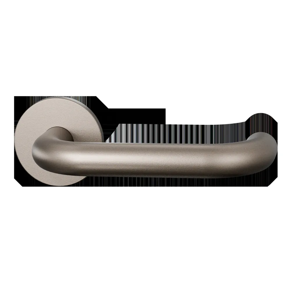 Deurkrukset Entree U-model op rond rozet Ø53mm Mocca blend