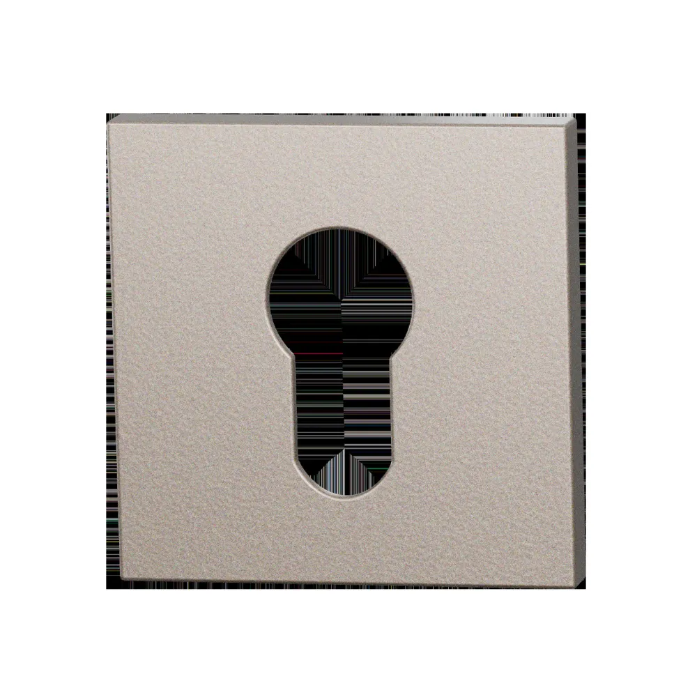 Set cilinderrozetten Entree vierkant 53x53mm Mocca blend