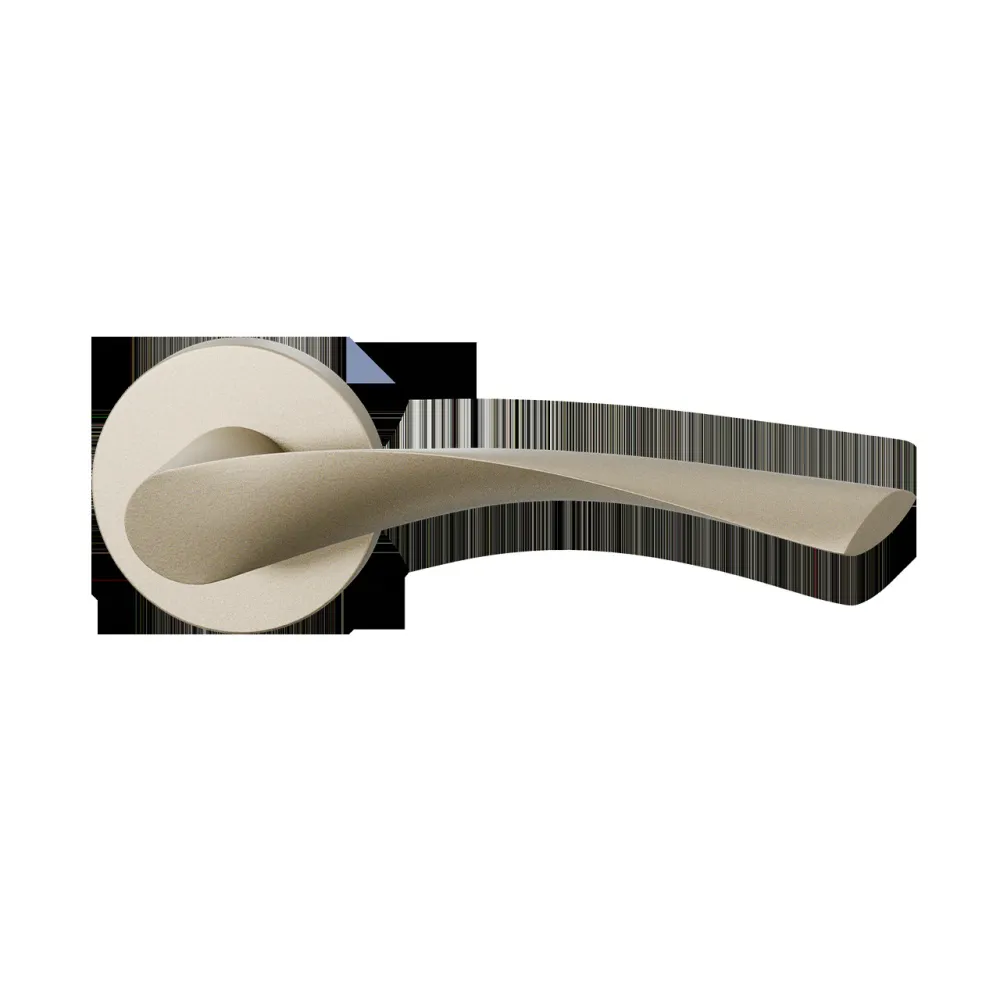 Deurkrukset Kino op rond rozet Ø50mm Champagne blend