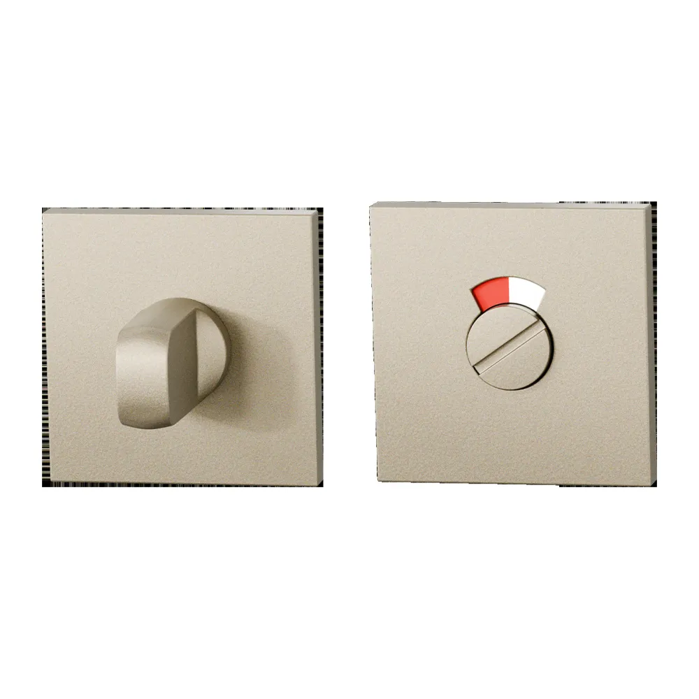 Toiletgarnituur Entree vierkant 53x53mm Champagne blend