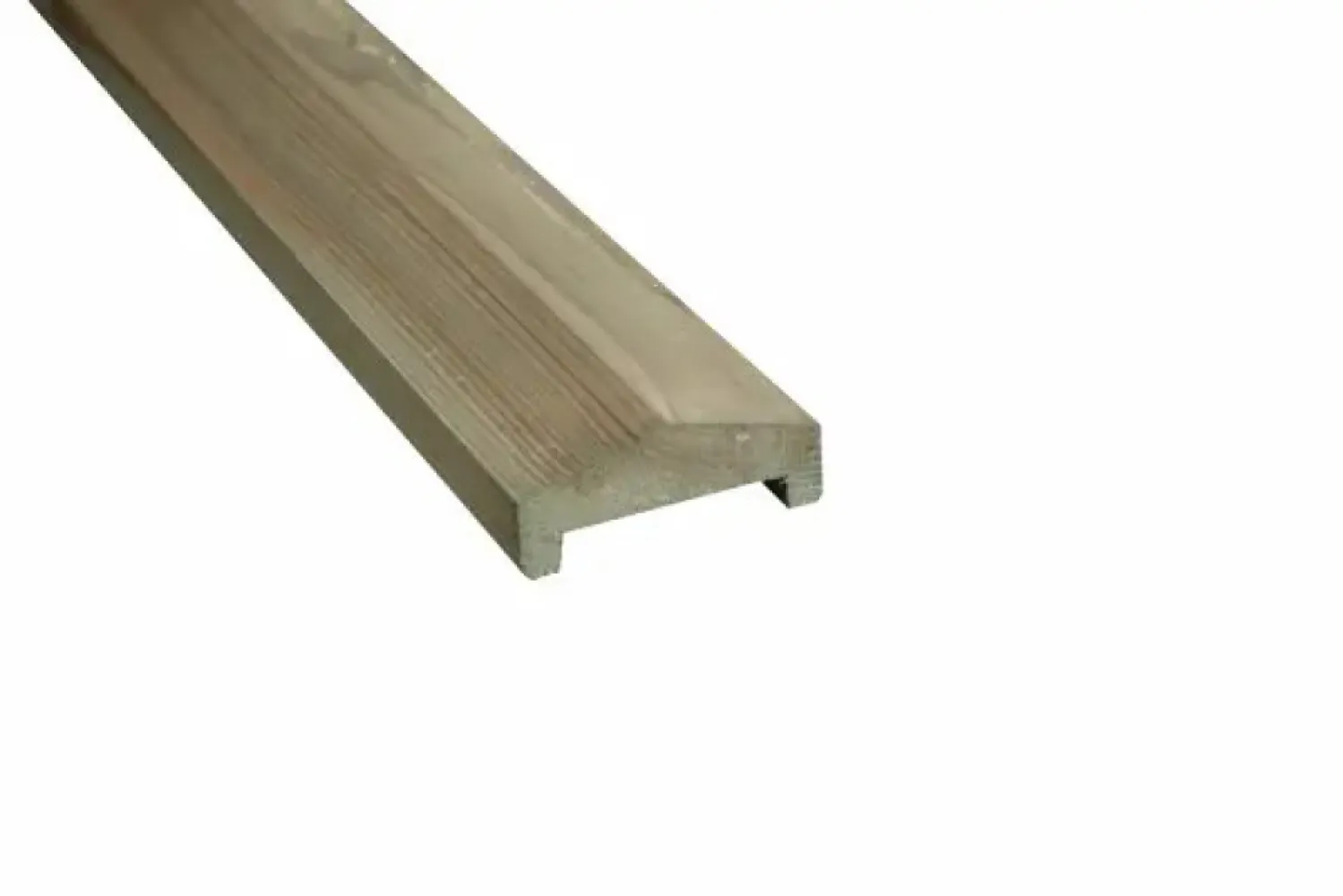 Afdeklat rechtscherm 180x8,5x3,5 cm Groen geïmpregneerd