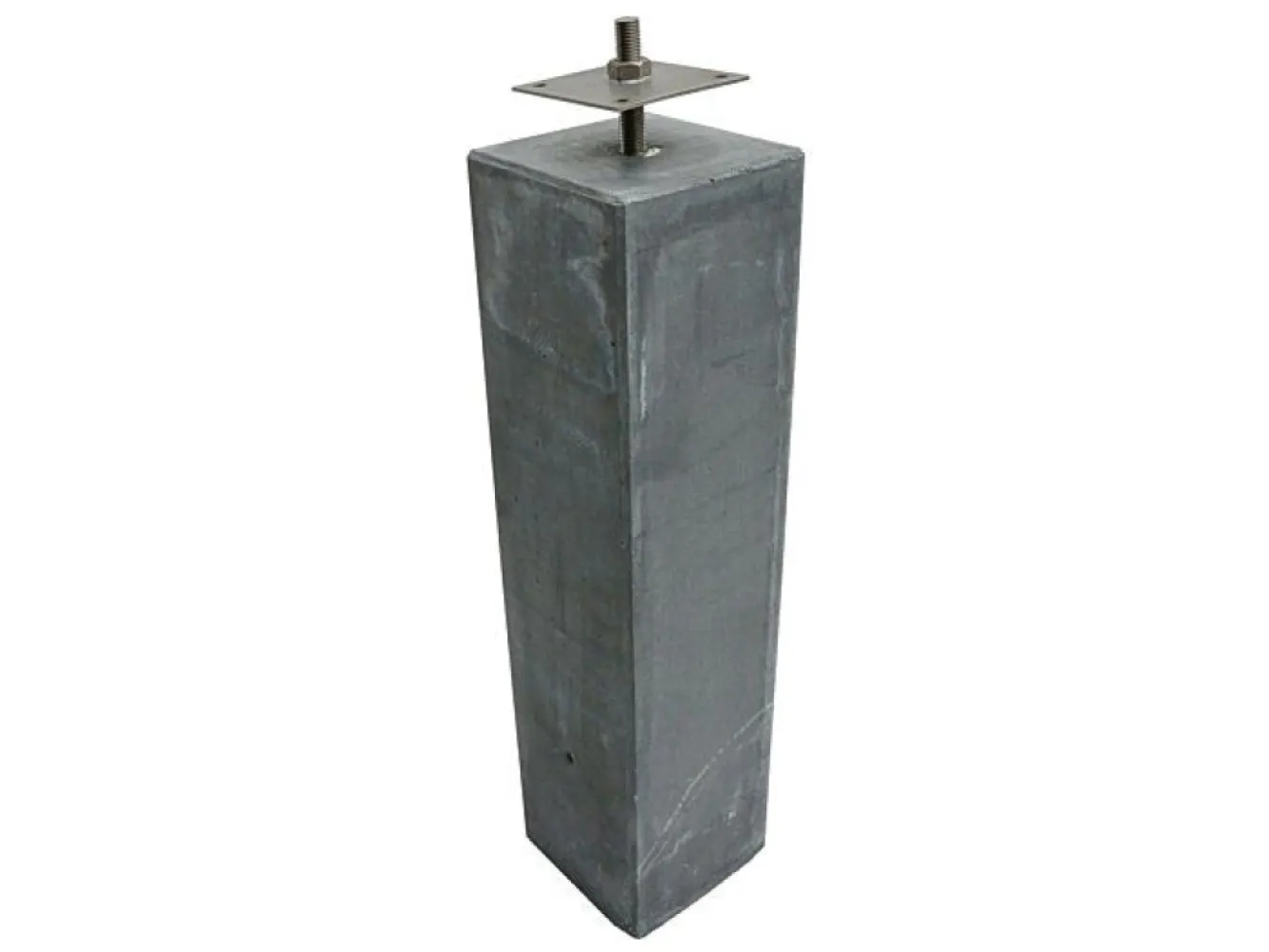 Betonpoer antraciet glad TH-02 150x150x580mm incl. RVS stelanker