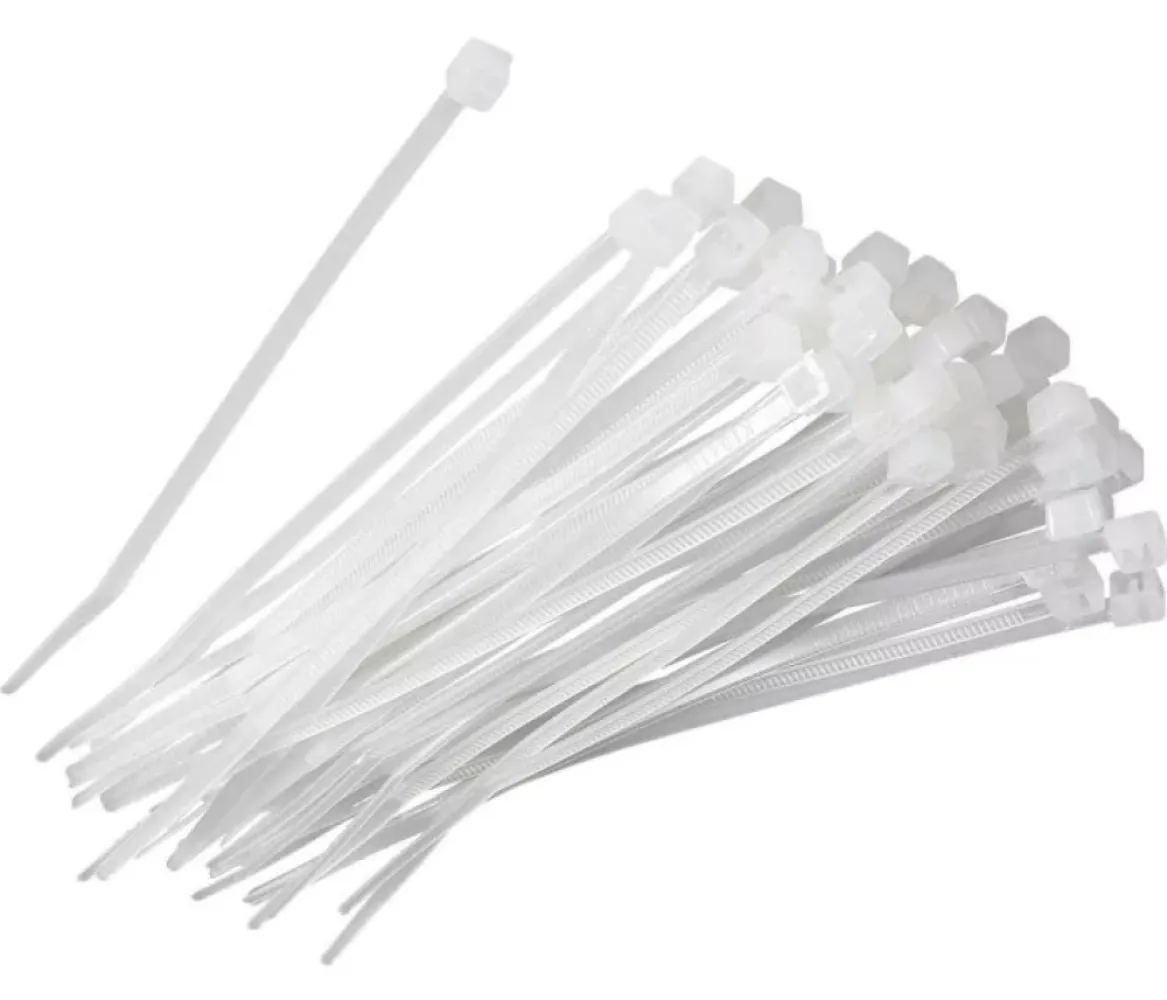 Konvox Bundelbandje 4,8 x 250mm wit zak à 100st (tie wraps)