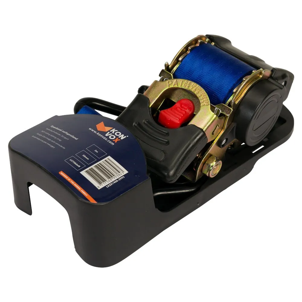 Konvox Spanband 50mm Zelfoprollend 3 m blauw