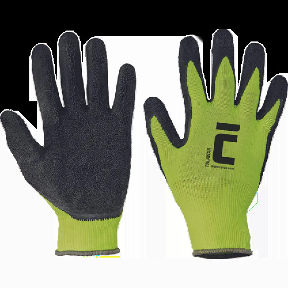 ProfPartner Bouw werkhandschoenen geel polyamide/latex