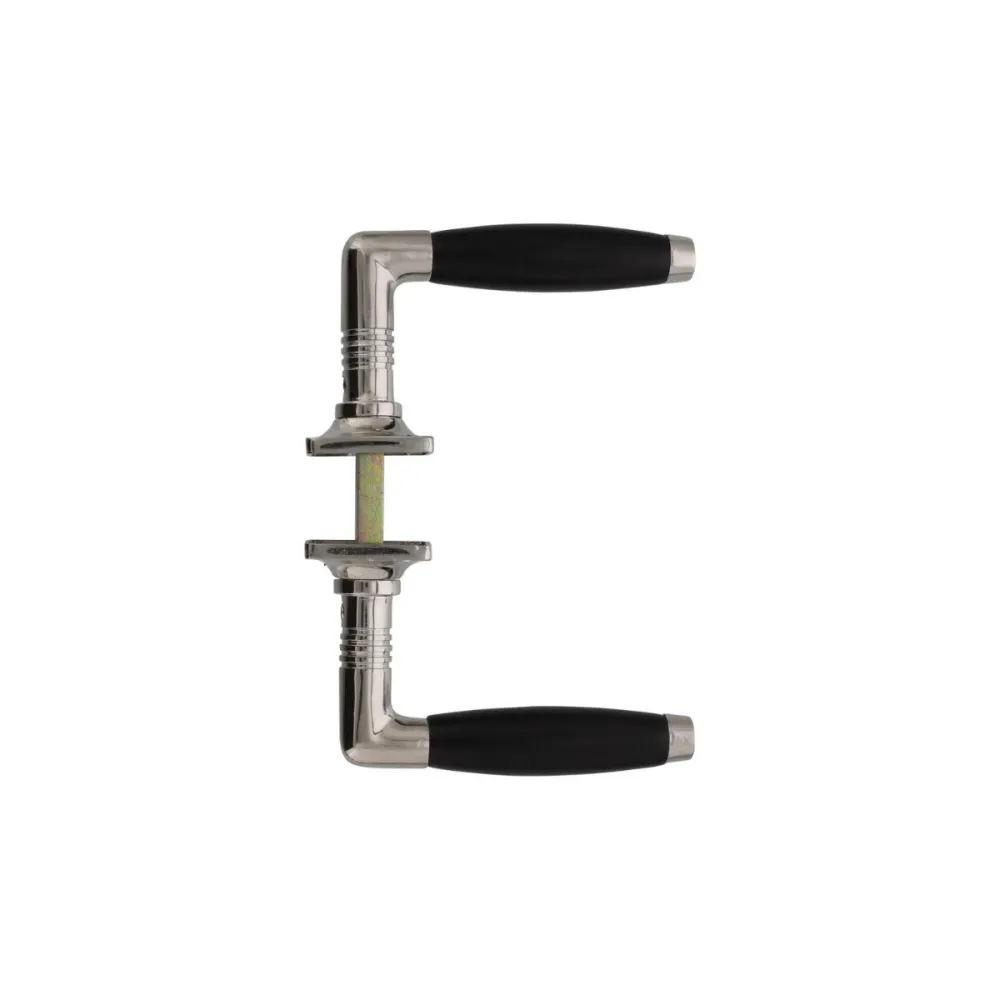 Deurkruk Ton Basic nikkel/ebbenhout met vierkant rozet