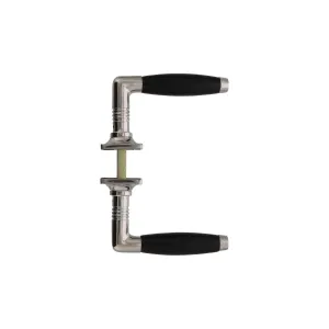 Deurkruk Ton Basic nikkel/ebbenhout met vierkant rozet