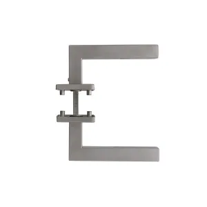 Deurkruk Vierkant op vierkant rozet rvs geborsteld