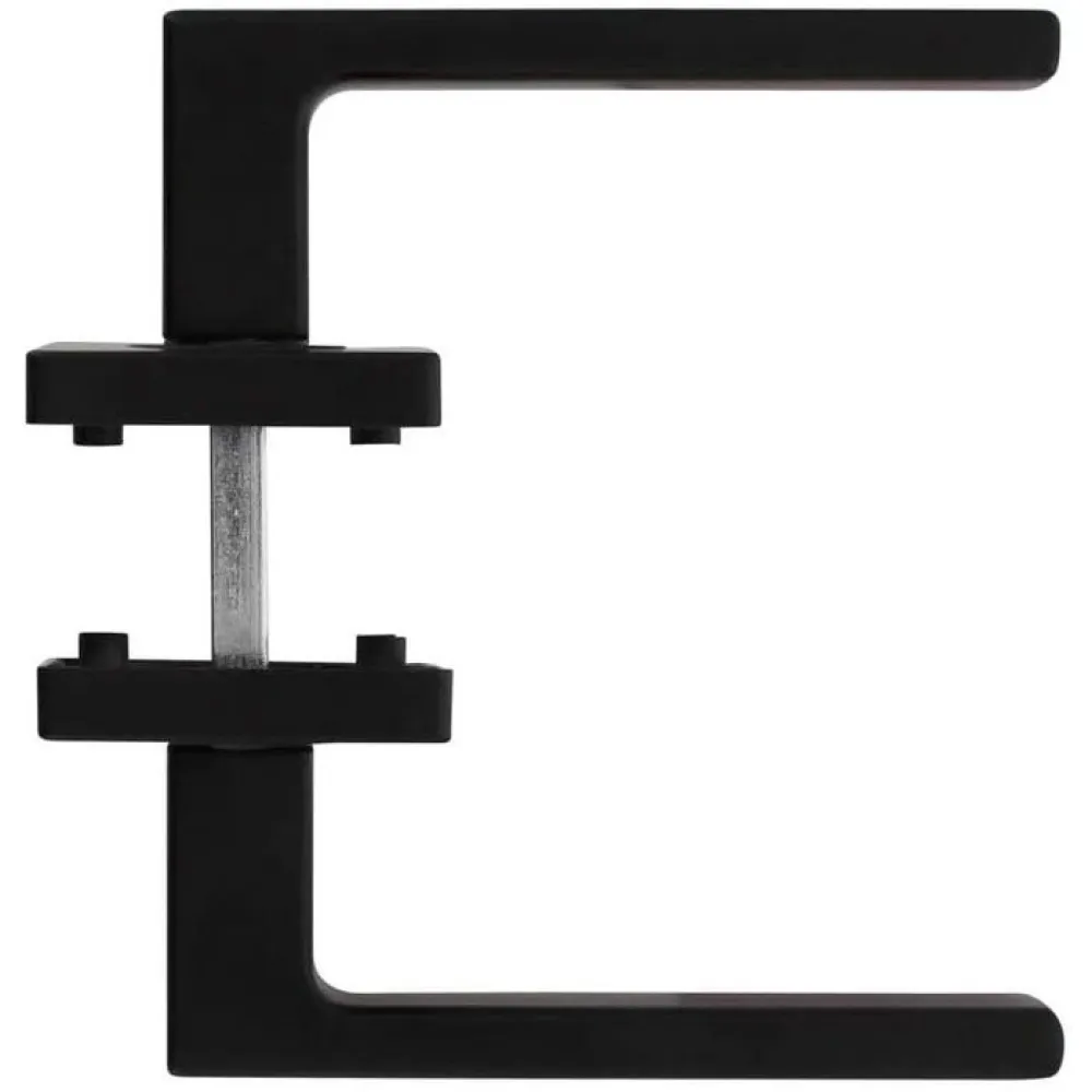 Deurkruk Hera op vierkant rozet mat zwart