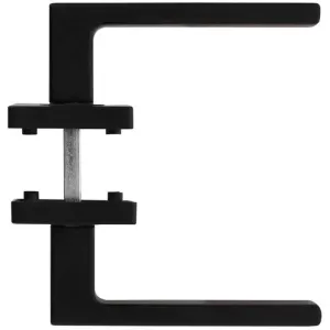 Deurkruk Hera op vierkant rozet mat zwart